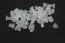 Soft Rubber Plastic Earring Back replacement stop nut, 4 & 5mm -10 20 50 100 200