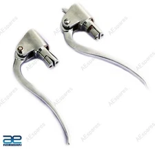 7/8" Handlebar Inverted Brake Clutch Lever Set Brass Chrome For BSA Triumph ECs