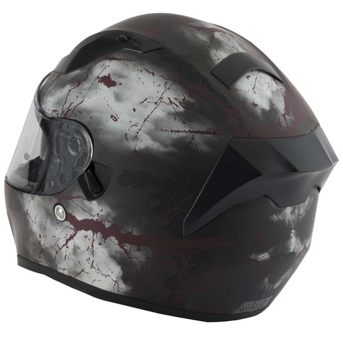 Vcan H128 Rage Black/White Motorcylcle/Motorbike Full Face Helmet- ECE 22.06 - Picture 2 of 5