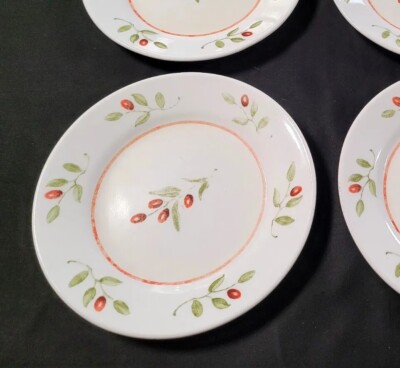 Corning Corelle Ultra Vitrelle 2 Radiance 8 1/2'' Lunch Plates Leaves And Olives
