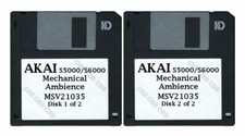Akai S5000 / S6000 Set of Two Floppy Disks Mechanical Ambience MSV21035