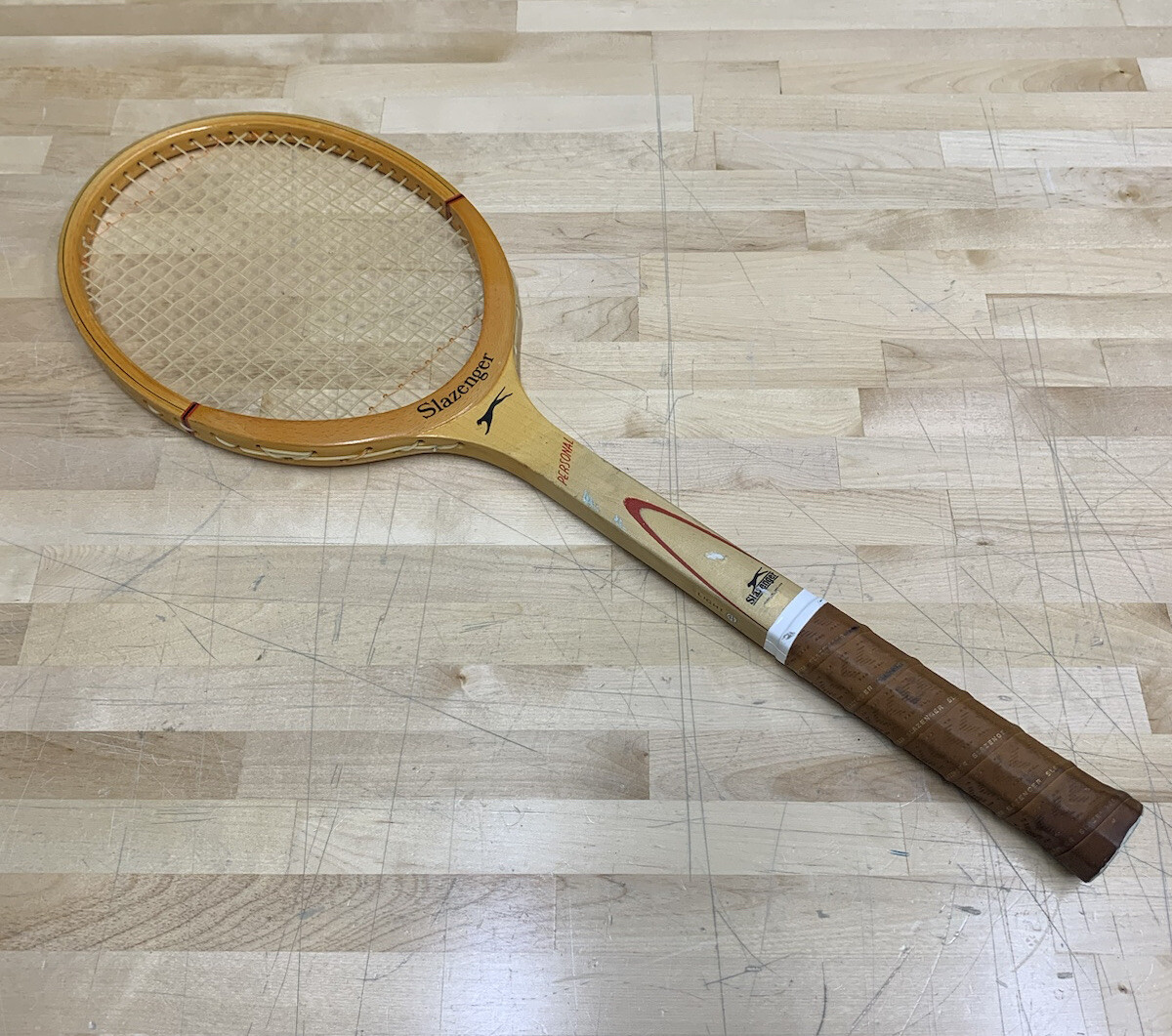 Vintage Slazenger Olympic Tournament Frame Wooden Tennis Racket