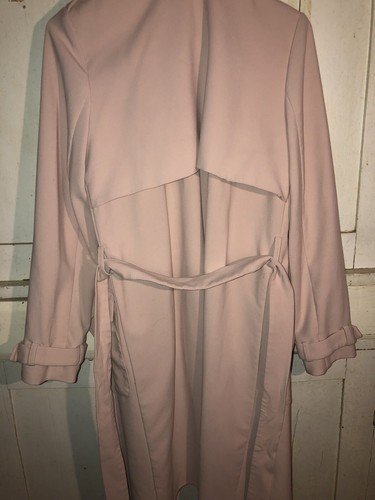 Eliza J Drape Front Water Repellent Wrap Trench Coat, Sm - Picture 6 of 6