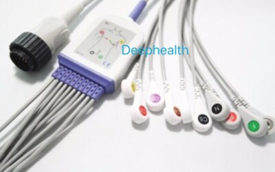 1pcs Cardioline Delta Ecg Ekg Cable Snap end 10 lead IEC Compatible PC-103 106