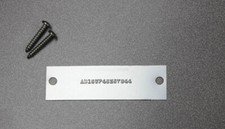 Nuevo NÚMERO DE SERIE EN RELIEVE vin PLACA DE DATOS ETIQUETA DE IDENTIFICACIÓN NÚMERO REMOLQUE Equipo de motor