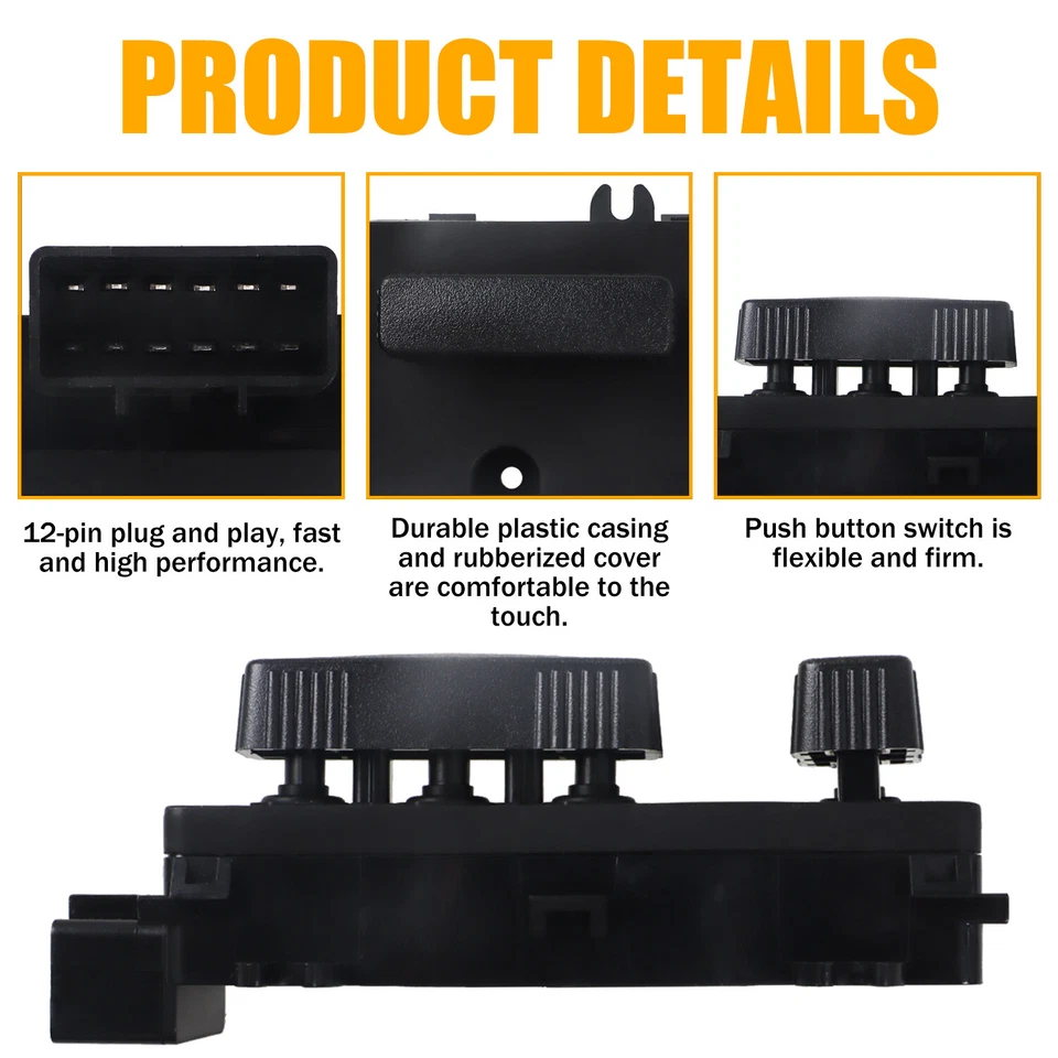 Power Seat Operation Switch Driver Side for 1999-2006 Chevrolet Silverado 2500 - Image 2 of 4