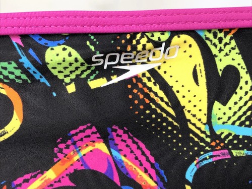 Speedo Girls Sz 14 2 Piece Bikini Swimsuit Set Multicolored Hearts Design NO - Picture 8 of 11
