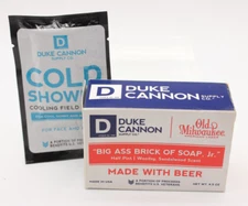2 Pcs Set Duke Canyon Old Milwaukee Beer Soap + Cold Shower Cooling Field Towel