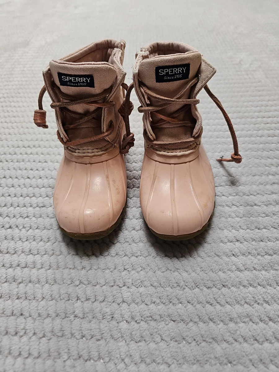 Sperry Salt Water Duck Boots Toddler Girls Size 10 M Pink eBay