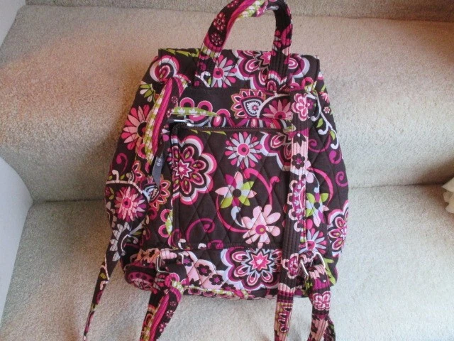 Mochila Acolchada Bella Taylor Floral Cachemira Marrón con Rosa Verde Fushia Foto 2 de 4