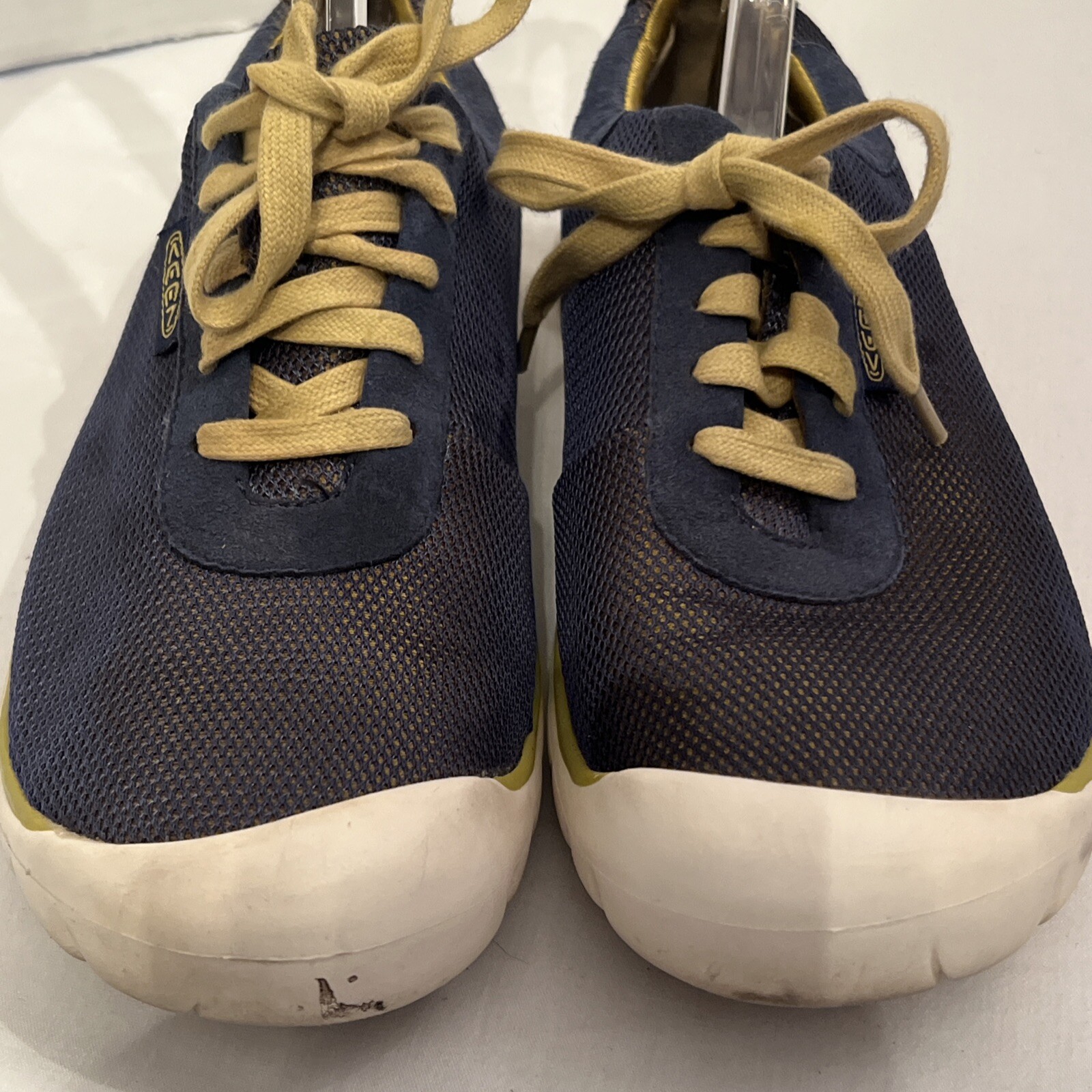 Scarpe Keen donna 7 5 blu 1010251 tinta unita basse stringate running cappuccio punta rete