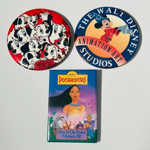 Botones Disney Pin Back - Coleccionables - Lote de 3 - Pocahontas - 101 - Animación - Imagen 1 de 5