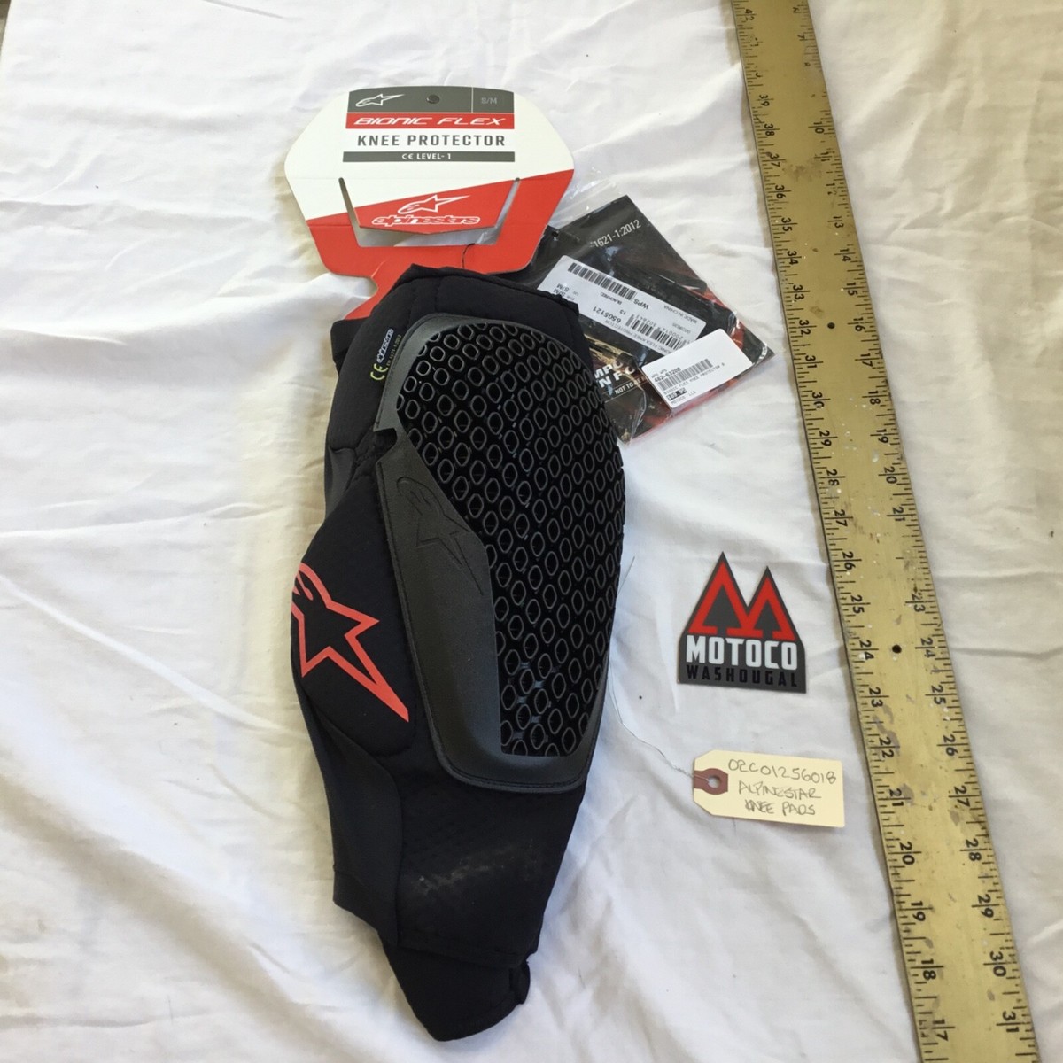 Alpinestars Bionic Flex Knee Protector Black/Red Sm/Sm