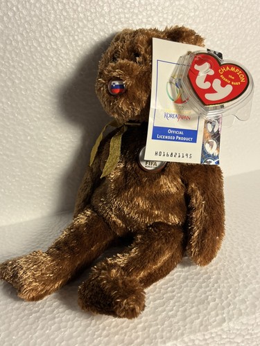 Ty Beanie Baby FIFA 2002 World Cup Bear Representing Slovenia - Picture 3 of 8