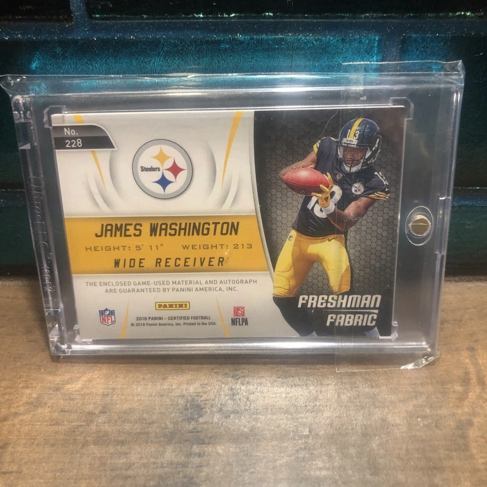 2021 Certified - James Washington RC (#228) - Freshman Fabrics RPA /249 🔥 - Image 2 of 2