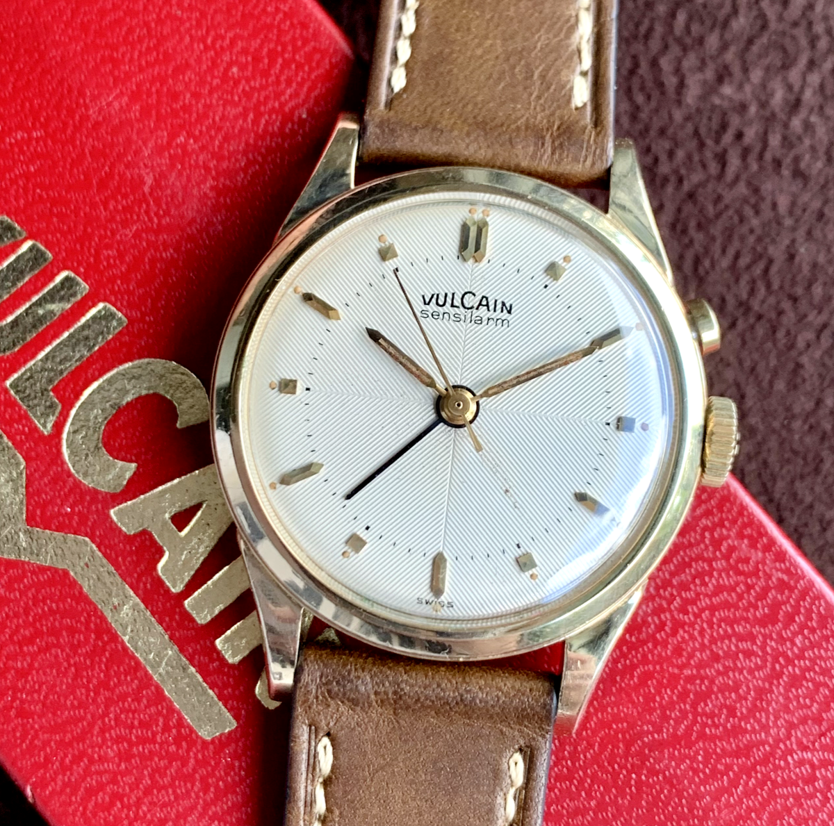 Vintage Vulcain Sensilarm Cricket Alarm Mechanical Gold Filled