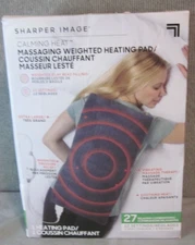 Sharper Image Calming Heat Massaging Weighted Heating Pad -- New/Open Box