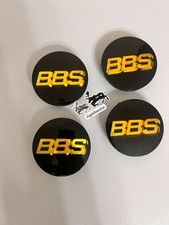 4set Bbs Centercaps 70mm Genuine Emblem Black On Royal Gold 3 Tabs 3d 56.24.073