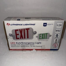 Lithonia Lighting ECRG RD M6 269XVW LED White Exit Light  Red/Green Light NEW