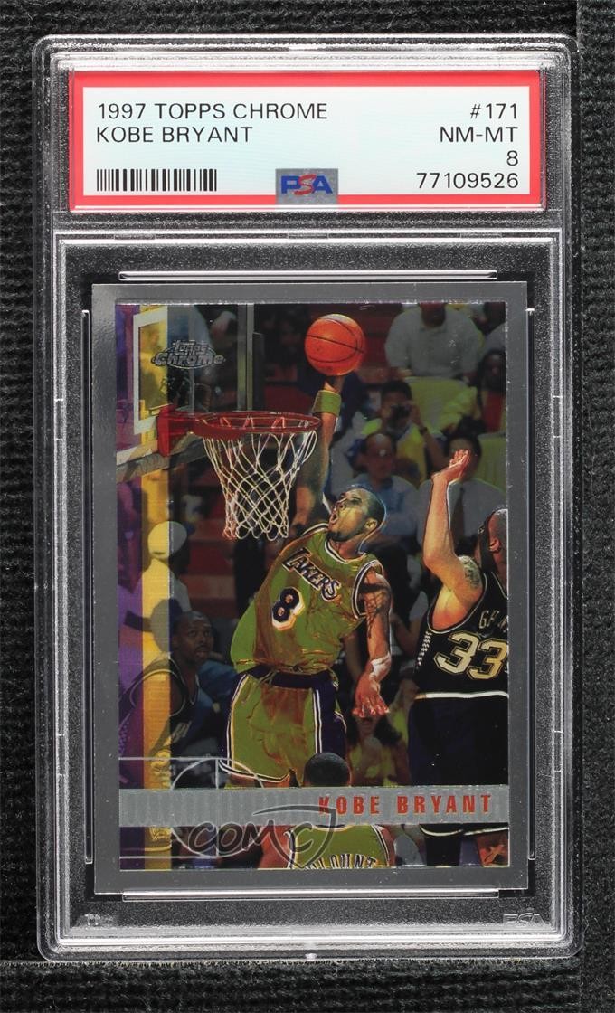 1997-98 Topps Chrome Kobe Bryant #171 PSA 8 HOF e1e