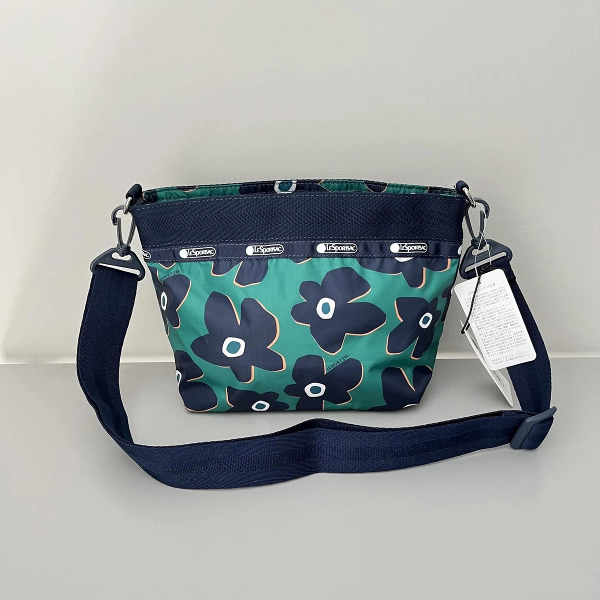 Le SportSac Crossbody Bag and matching Pouch Nylon Floral pattern Deluxe Everyday Bag - Floral Fiesta print – LeSportsac main image 3