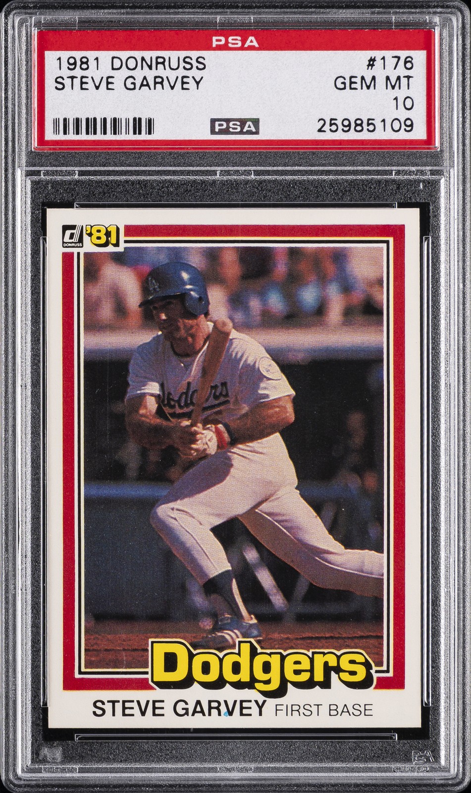 1981 DONRUSS #176 STEVE GARVEY PSA 10