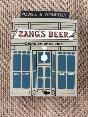 THE CATS MEOW WILD WEST SALOON Drink Em Up Zang's Beer 1993 Village
