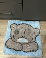 Handmade Latch Hook Rug Teddy Bear  Me To You Style  50 x 50 cm Nursery Decor