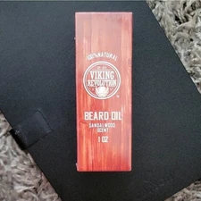 Viking Revolution Beard Oil Conditioner All Natural Sandalwood Scent Ex 5/27