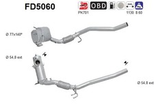 PARTIKELFILTER FÜR AUDI A3 (8P1), AUDI A3 SPORTBACK (8PA) - AS FD5060