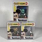Funko Pop Mickey Mouse #01 Disney 90 Years Shop Exclusive Vinyl Figure Lot Of 3