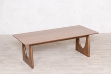 SOLID HARDWOOD COFFEE TABLE WITH WALNUT FINISH