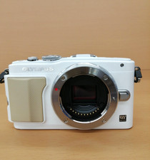 Olympus PEN Lite E-PL5 White Mirrorless SLR Camera Double Zoom Kit w/ Box