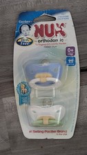 Gerber NUK Orthodontic Pacifiers Blue White Green 0m NOS Classic Style
