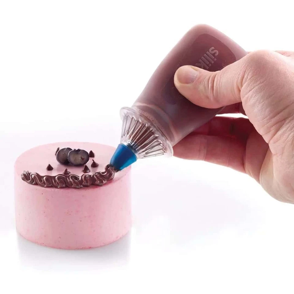 Penna Decorativa Silicone Trasparente con 5 Punte - Silikomart - Pasticceria - Immagine 3 di 4