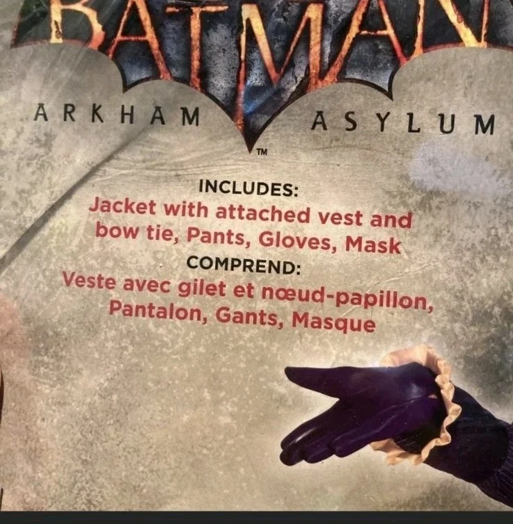 Disfraz JOKER Batman Arkham Asilo Rubíes Adulto Hombre’s XL Halloween DC NUEVO Foto 3 de 3