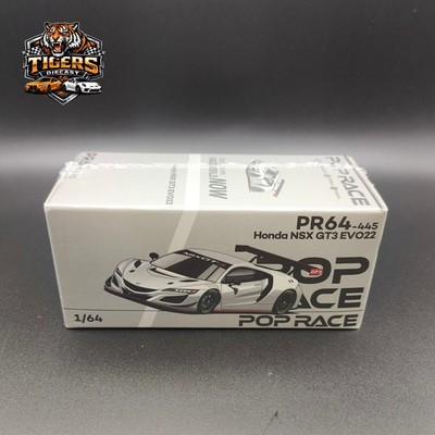 Pop Race Honda Nsx Gt3 Evo22 2025 Silber Brasilien Event Exklusiv 1:64
