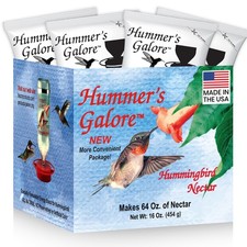 Hummingbird Food Made in USA Ready-to-Mix All-Natural Nectar 64 Ounces 4 Packets