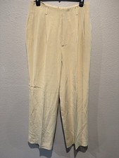 Ralph Lauren Purple Label Icon Pants Cream 100 Mulberry Silk Size 6