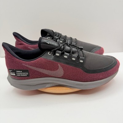 Nike Air Zoom Pegasus 35 Shield Water Repellent Running Shoes Burgundy Mens 9.5