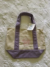 Trader Joe's Mini Pastel Canvas Tote Bag Purple NWT Spring 2025 Limited Edition