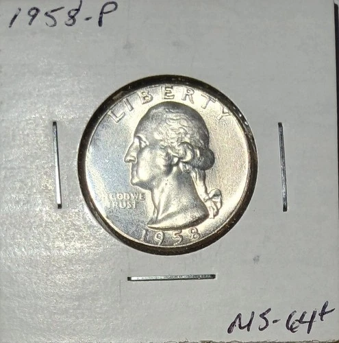 1958 Washington Quarter Gem BU