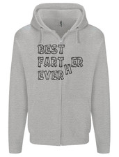 Father's Day Best Farter Ever Funny Farting Mens Zip Up Hoodie