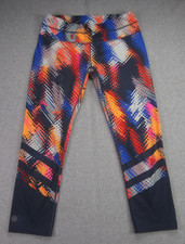 Athleta Sonar Leggings Womens S Capri Lava Print Performance Yoga Running Gym