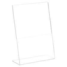 Acrylic Sign Holder 24 Pack, 8.5x11 Inches L Shaped Menu Display Stand - Clear