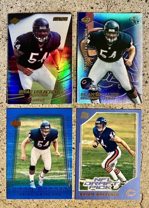 NFL Brian Urlacher HOF 4 ROOKIES 18 Base CARD LOT All In NM Cond!