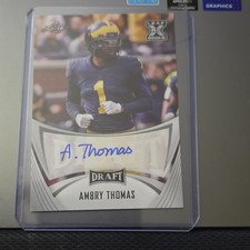 2021 Leaf Draft Autographs Rookie Ambry Thomas #BA-AT1 Michigan Football