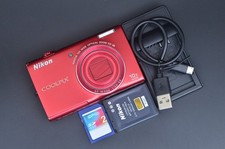 Nikon COOLPIX S6200 16.0MP 10x Zoom Compact Digital Camera Red P03