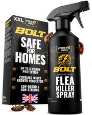 Pest X Pro Bolt Flea Killer Spray 500ml Fast Acting Permethrin Formula Flea