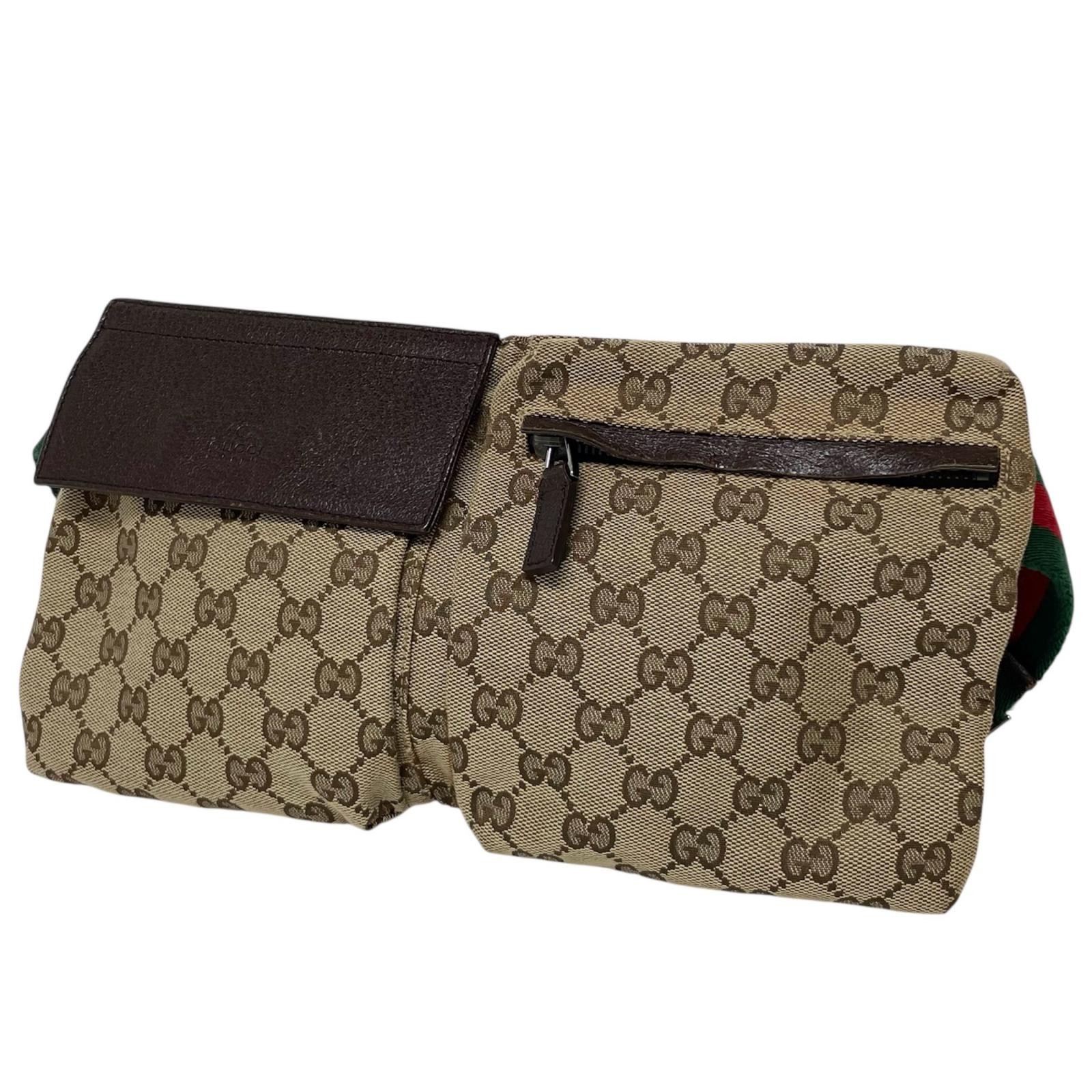 Gucci GG Canvas Sherry Line 28566 marsupio in vita marrone difettoso vintage ...